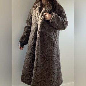 Zara oversized coat teddy sherpa Medium